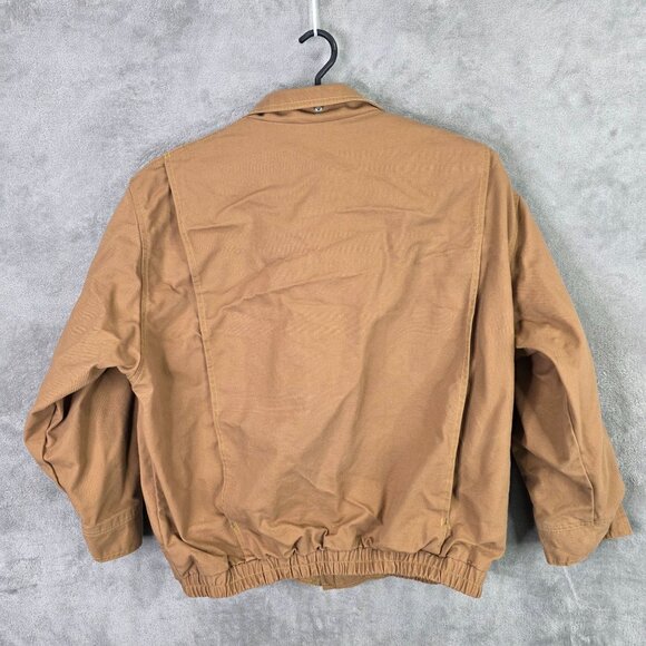 Mens Bulwark Flame-Resistant Tan Full Zip & Button Jacket Cotton Blend XXL - Picture 6 of 9